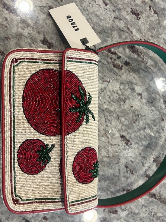 STAUD Handbags - STAUD Tomato Beaded Bag